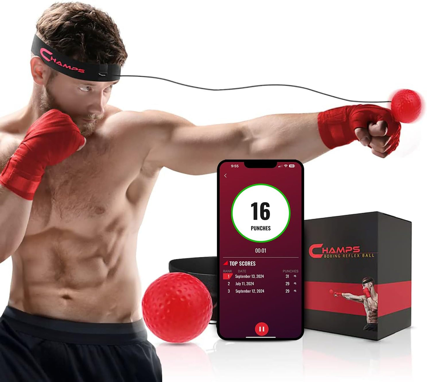 Champs MMA Punch Counter Ball - Boost Reaction Speed