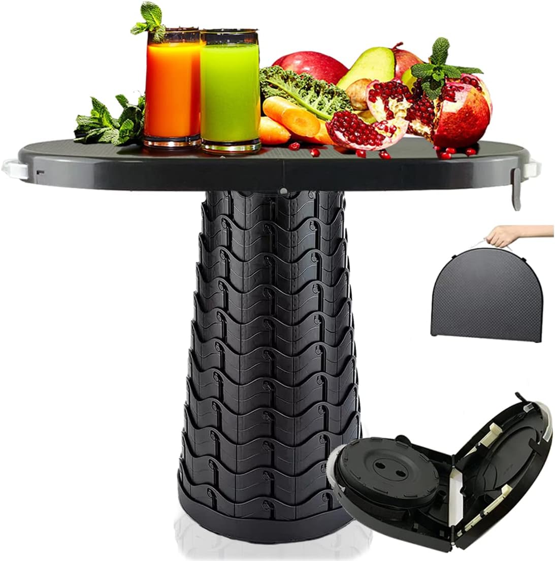 Portable Folding Table and Stool 2 in 1 for Camping and Beach