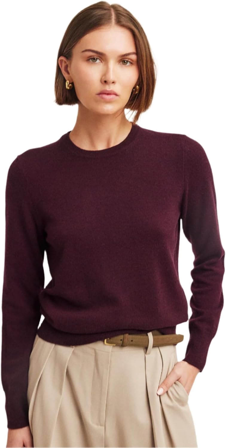 NAADAM Womens Cashmere Crewneck Sweater - Classic Wardrobe Staple