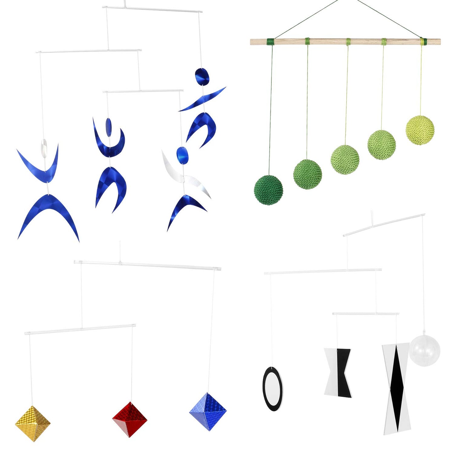 Portable Montessori Baby Mobile Set of 4 for Visual Development