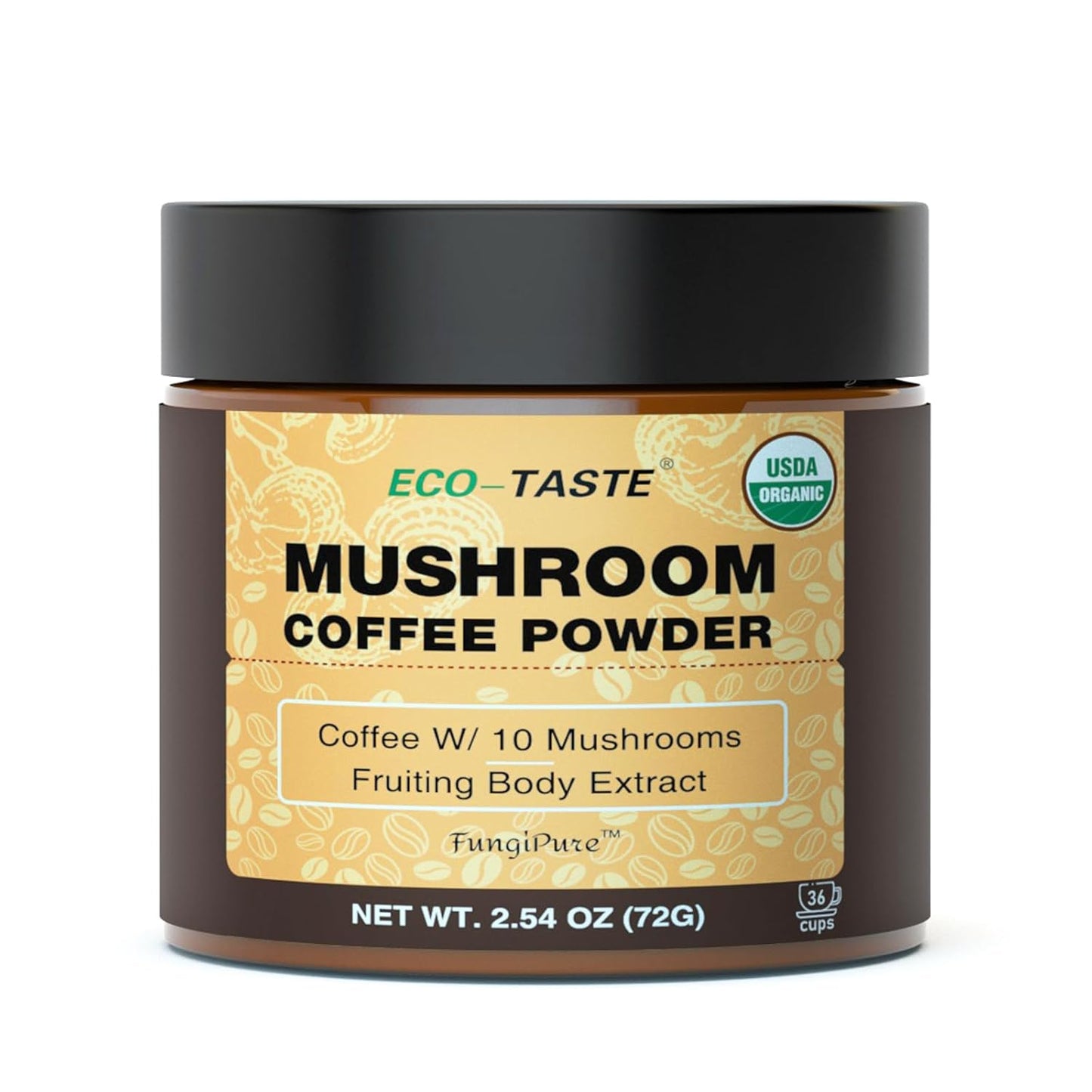 Immune Boosting Mushroom Coffee - 30% Beta-Glucans, Organic Blend, 36 Servings