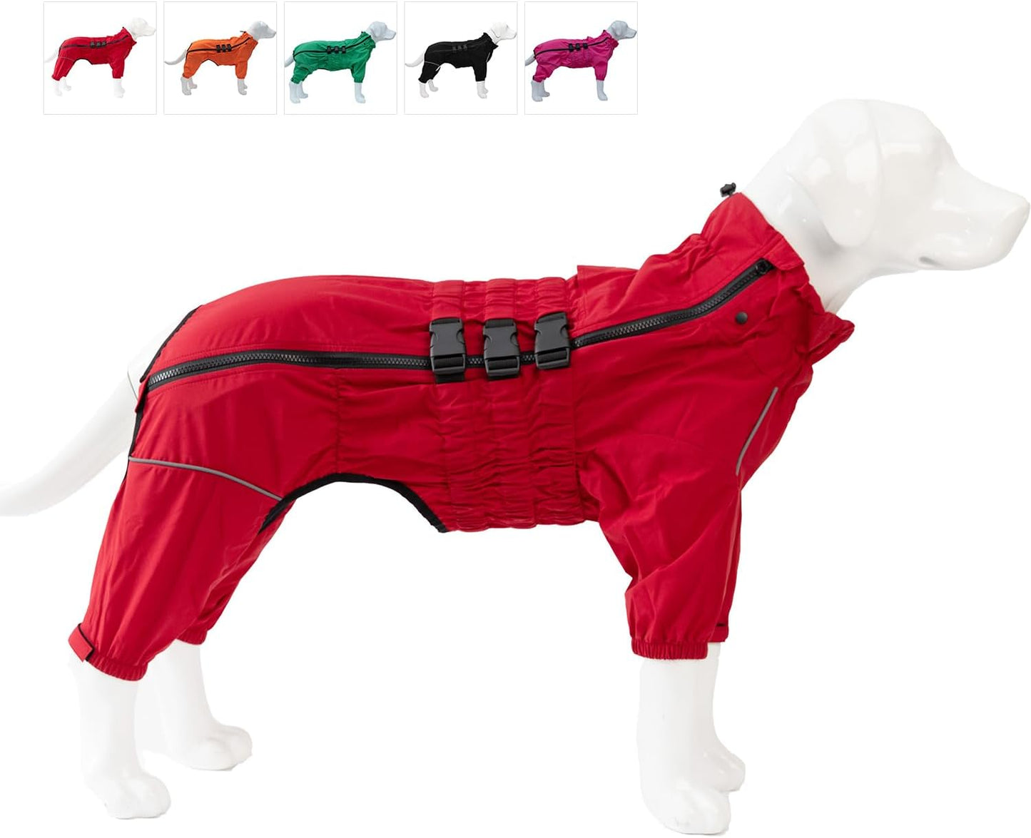 Dogs Waterproof Jacket for All Sizes - Reflective Safety Vest