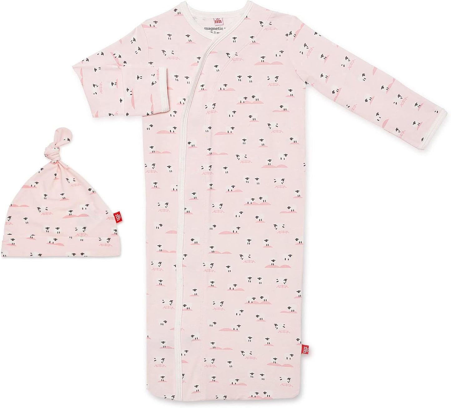 Magnetic Me Modal Newborn Sleeper Gown & Hat Set for Comfort