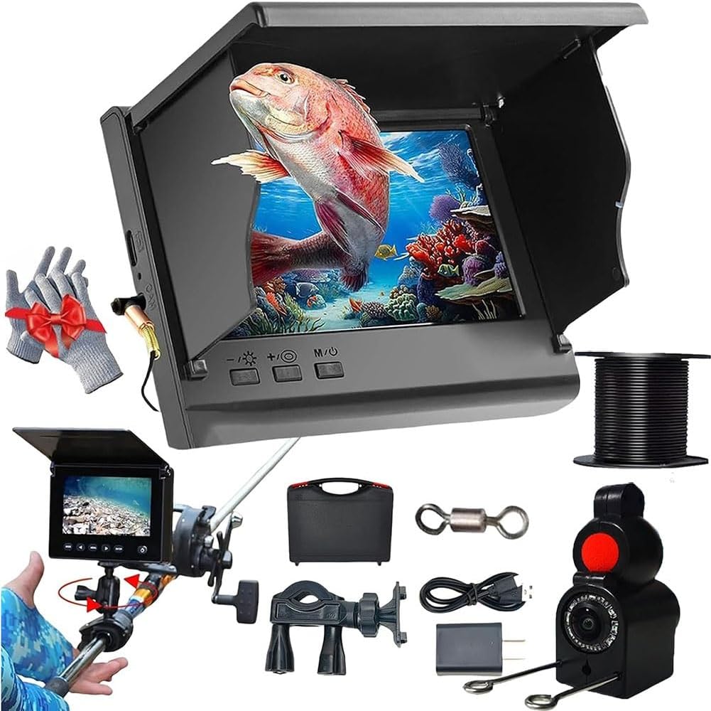 Colitt Night Vision Fishing Camera - HD 4.3'' LCD Screen, Wide View - Ideal for Lake, Boat, Ice Fishing