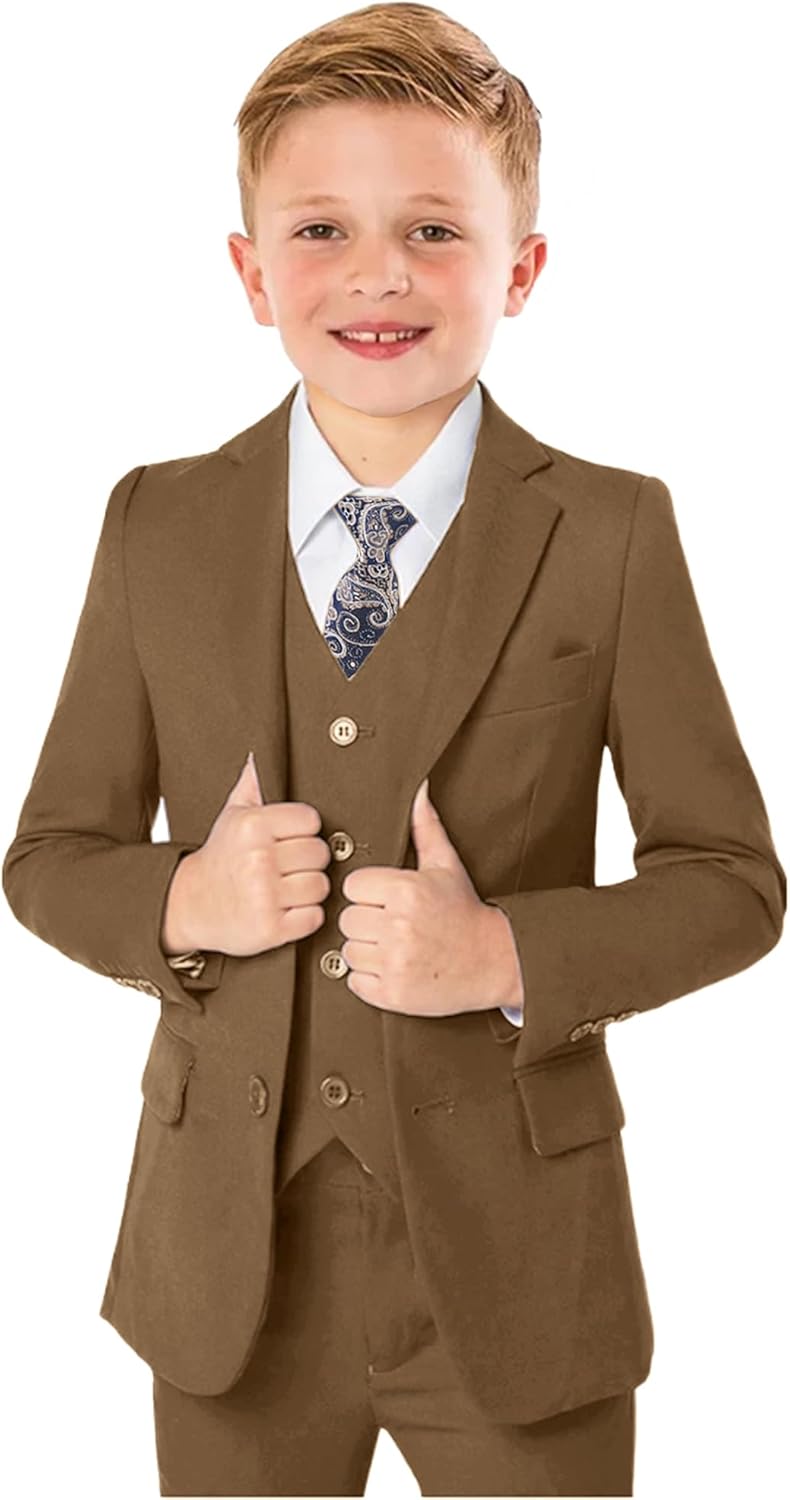 Boys Formal Suit 5 Piece Set for Weddings and Special Events