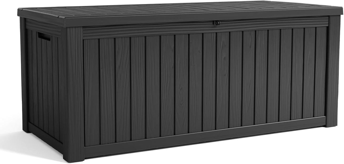 ROJIK Outdoor Storage Deck Box - Waterproof 180 Gallon Capacity