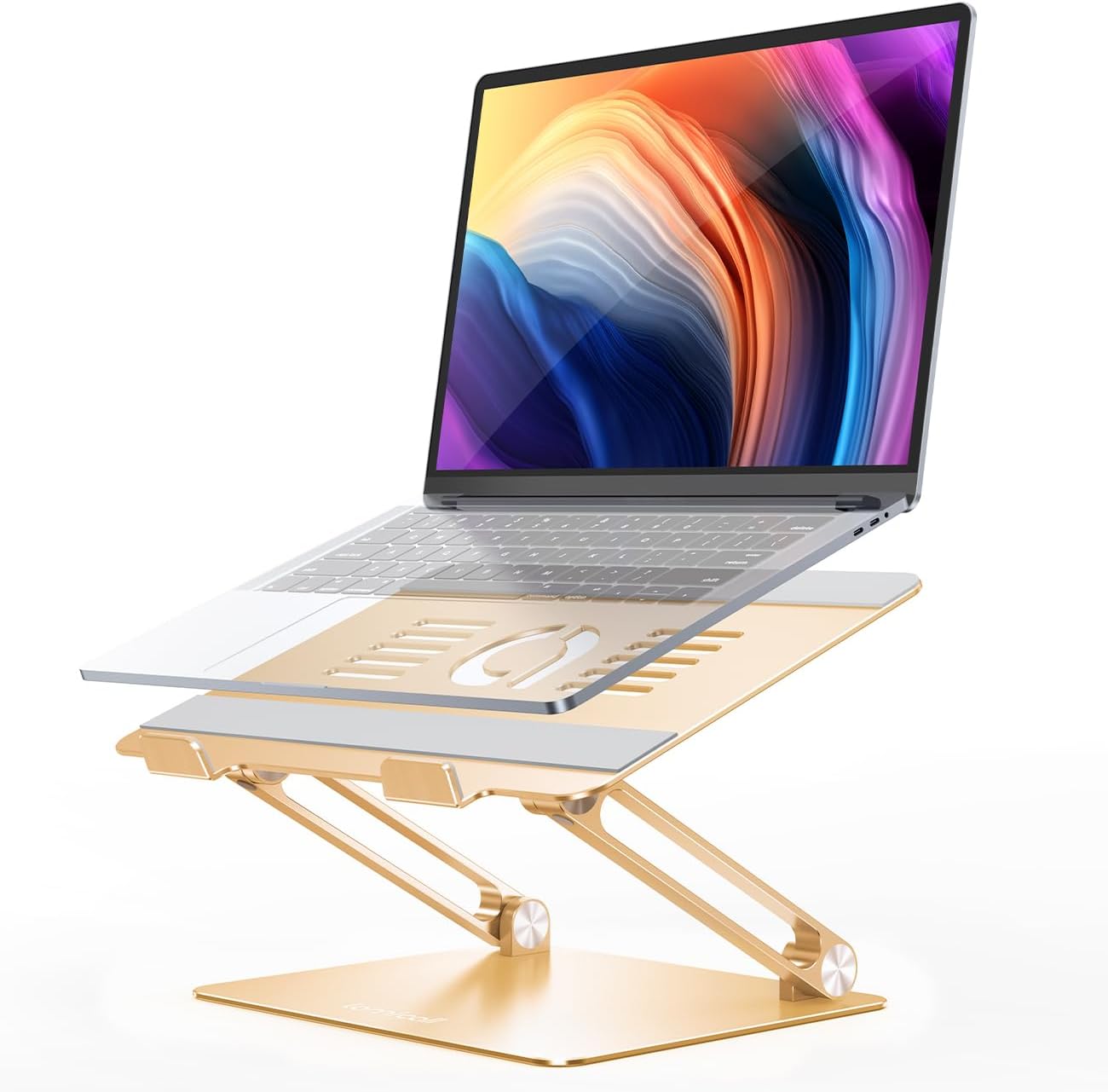 Adjustable Laptop Stand for Desk - Ergonomic & Portable Riser