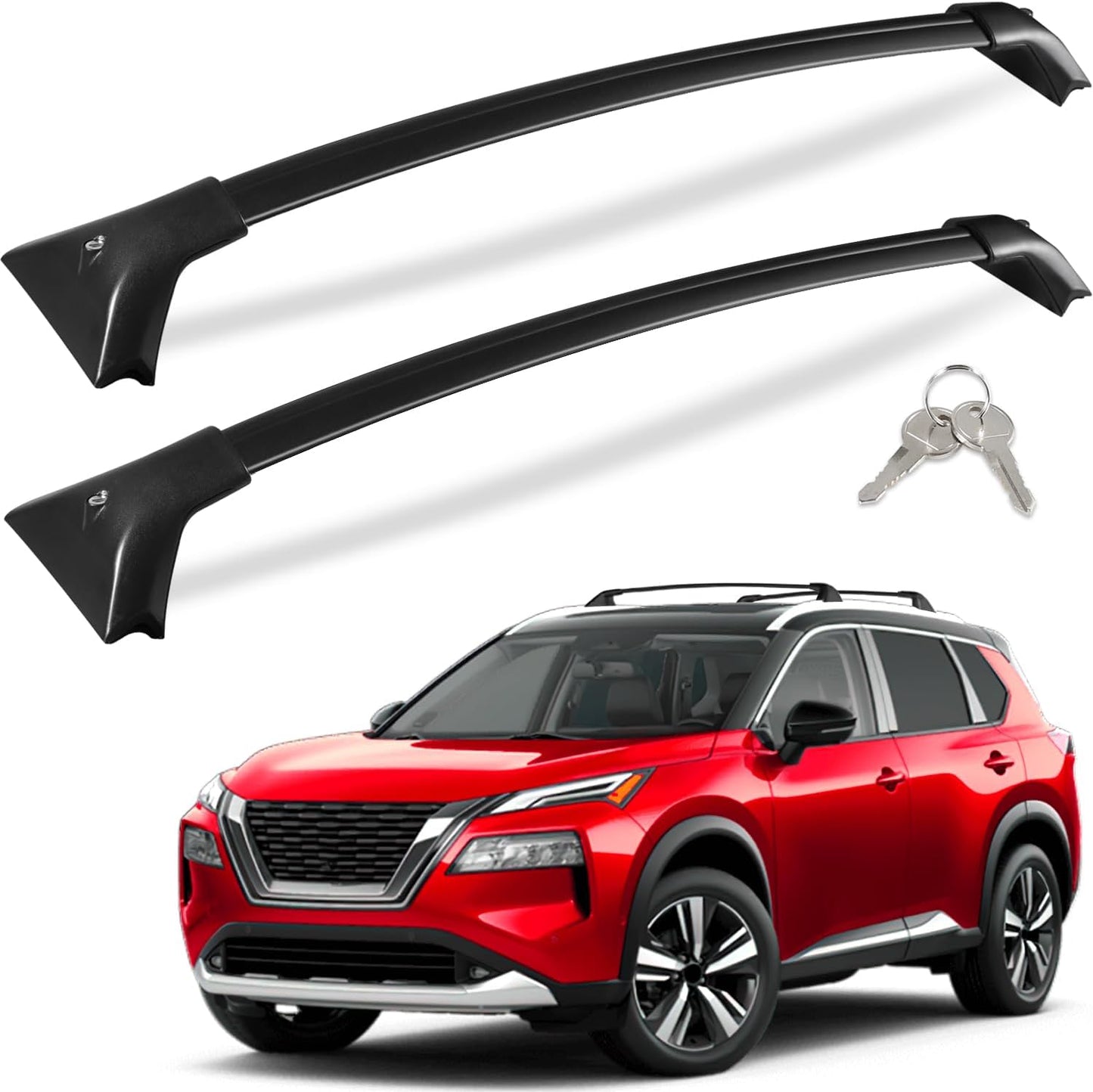KINGGERI Lockable Roof Rack Cross Bars for Nissan Rogue 2021-2026