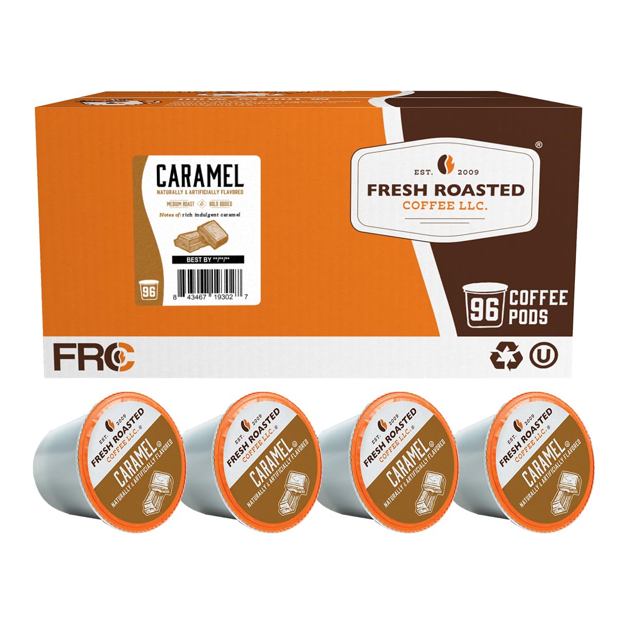 Fresh Roasted Coffee Caramel Flavored Coffee Pods for K-Cup