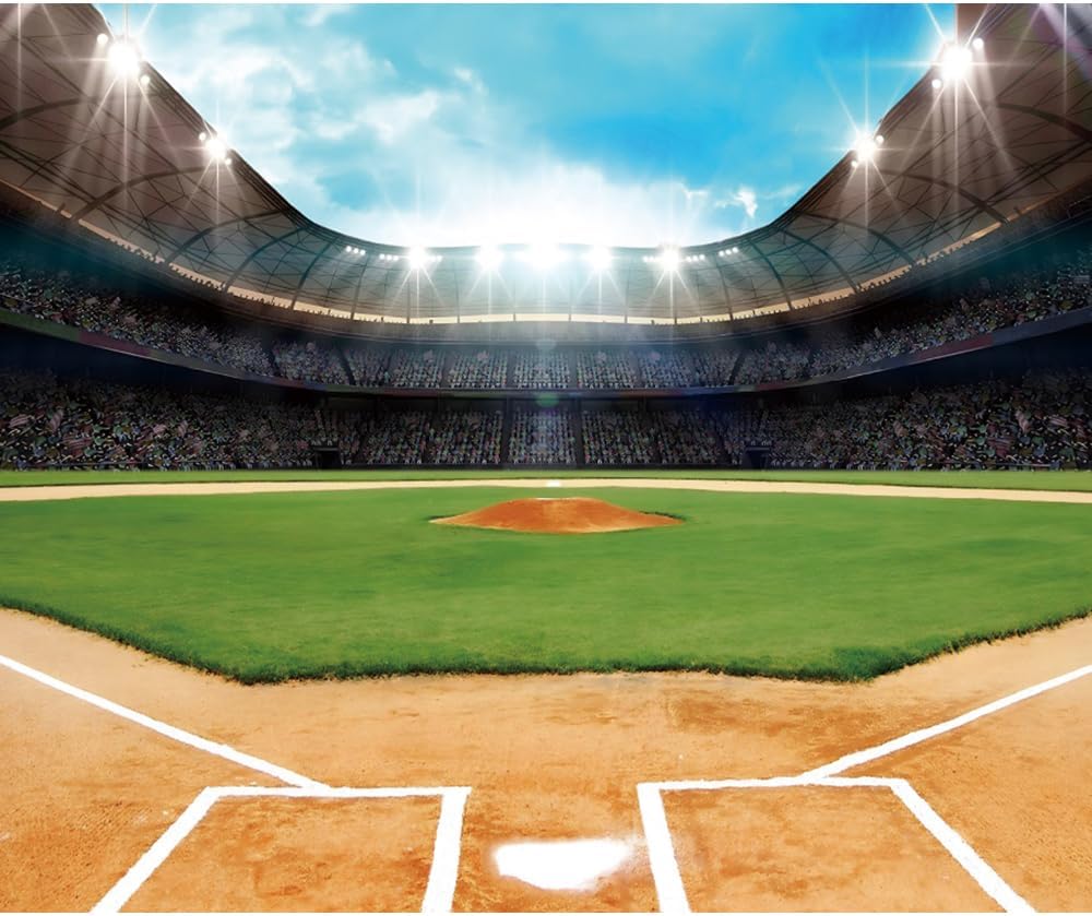 Baseball Backdrop 10x8ft for Sports Theme Birthday Parties
