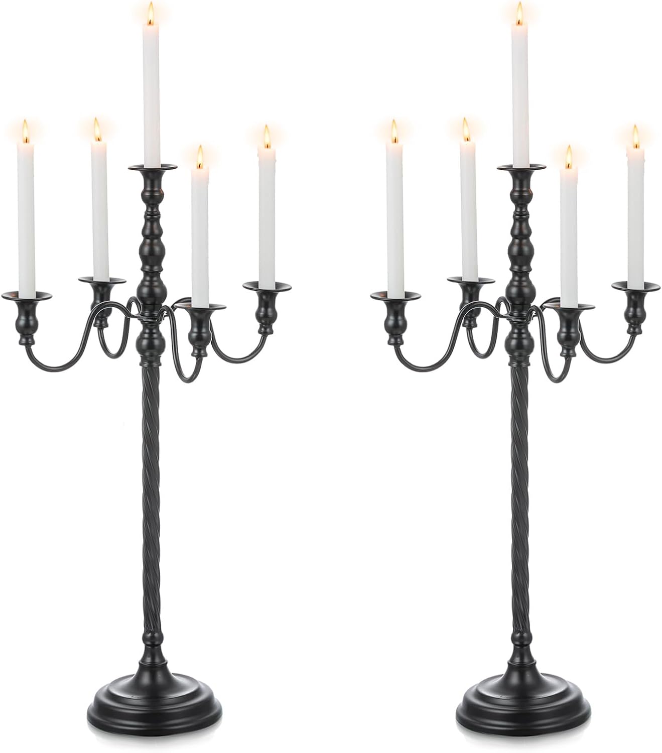 Black Candelabra Halloween Decorations for Gothic Table Decor