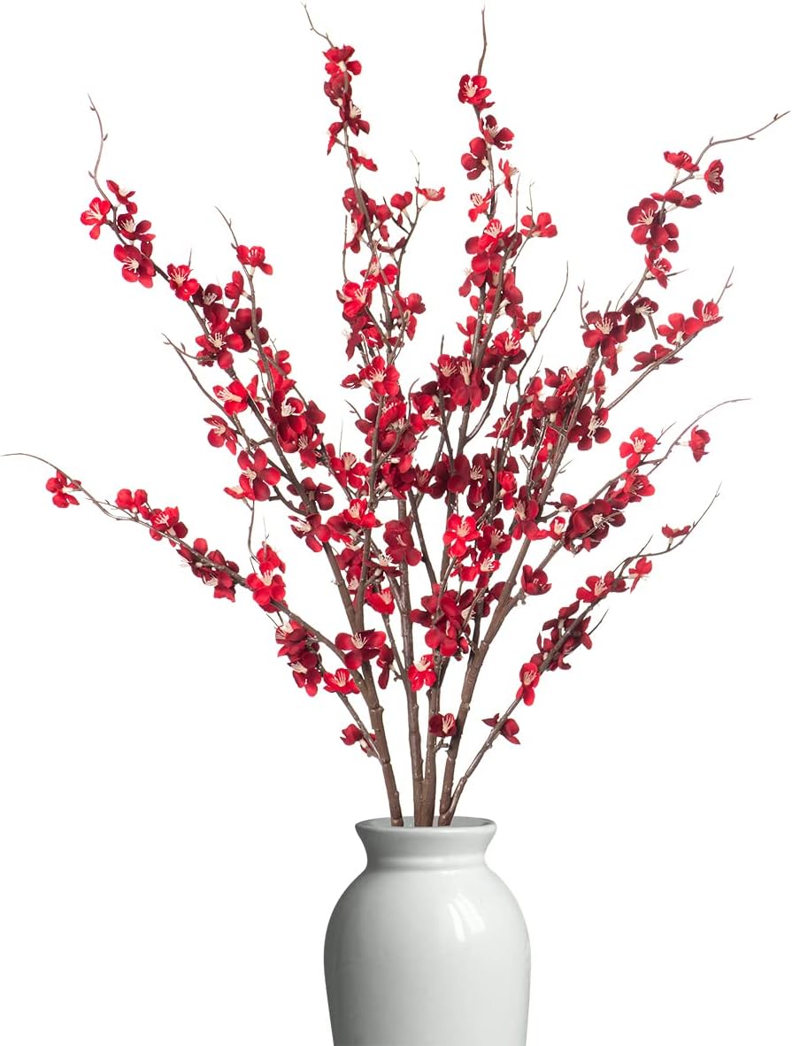 4Pcs Cherry Blossom Branches for Spring Summer Indoor Decor