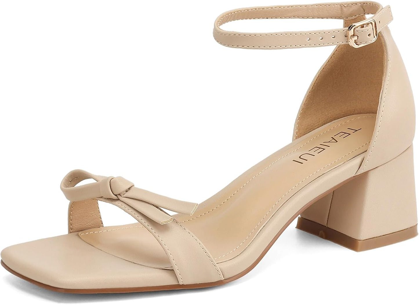 Women's Heeled Sandals with Comfortable Ankle Strap Design