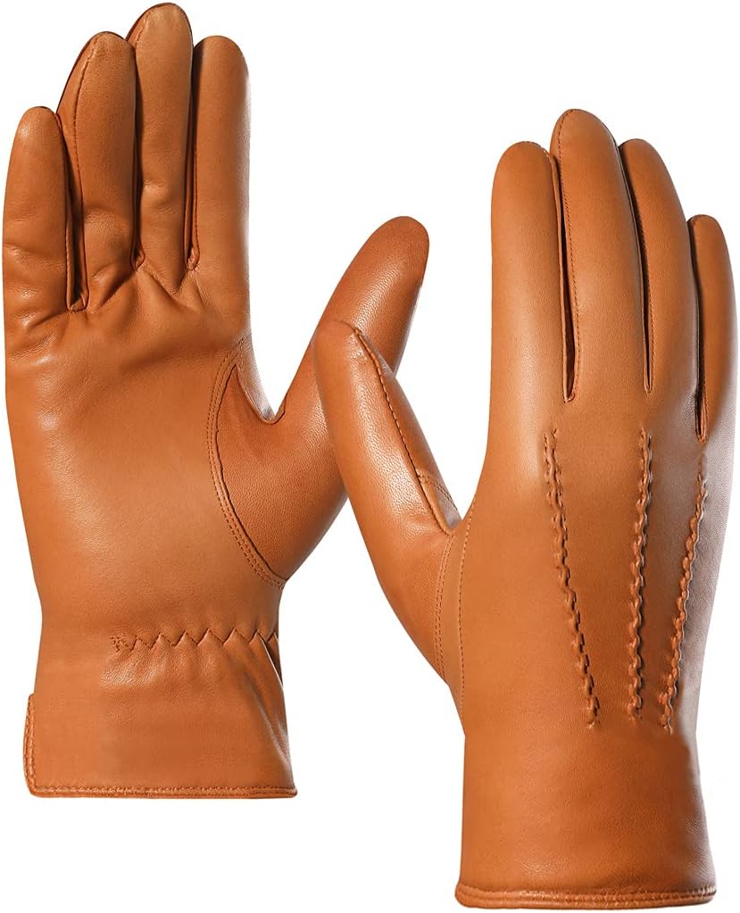 Luxury Cashmere-Lined Men's Leather Gloves
