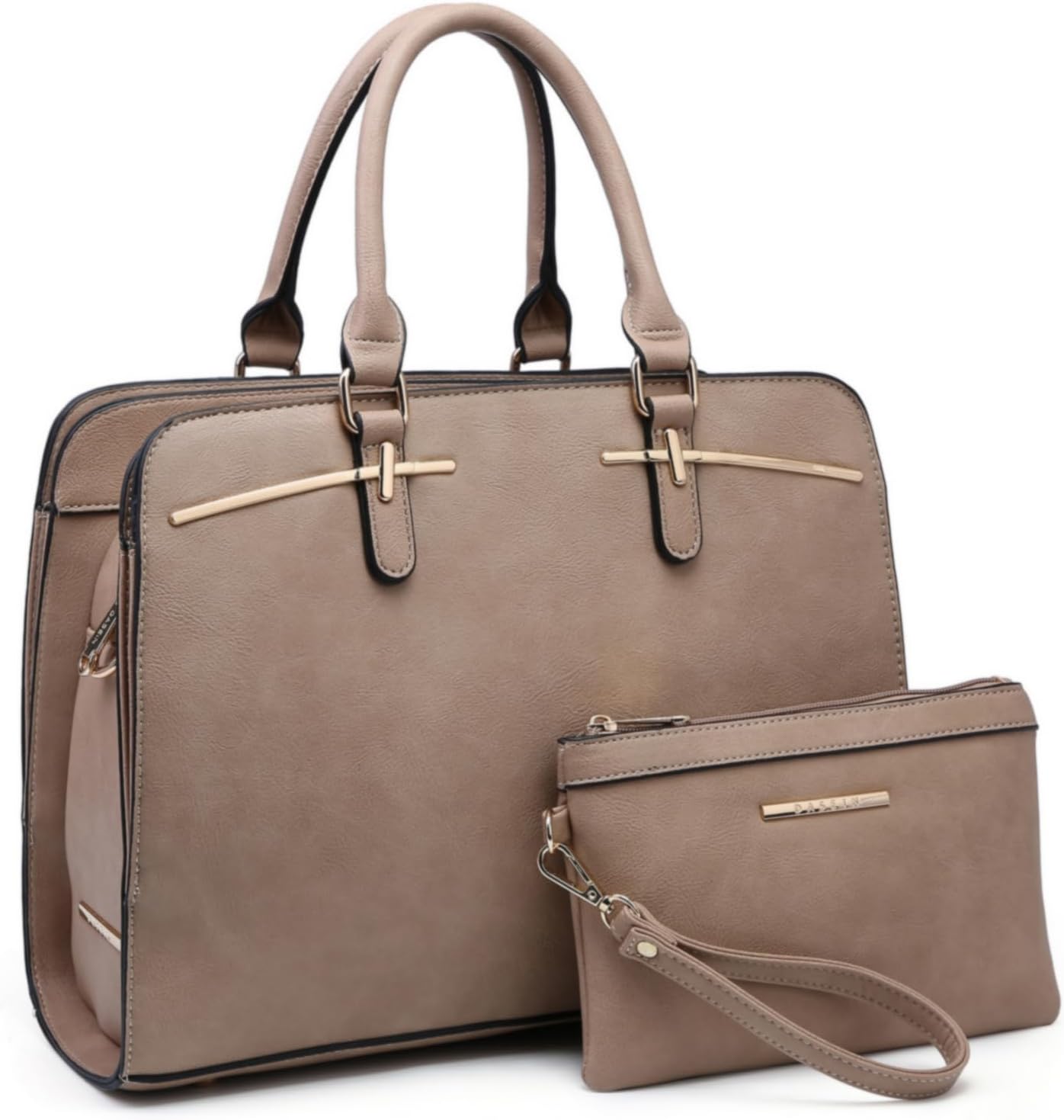 Women Handbag Wallet Tote Shoulder Hobo Bag Set with 3 Compartments