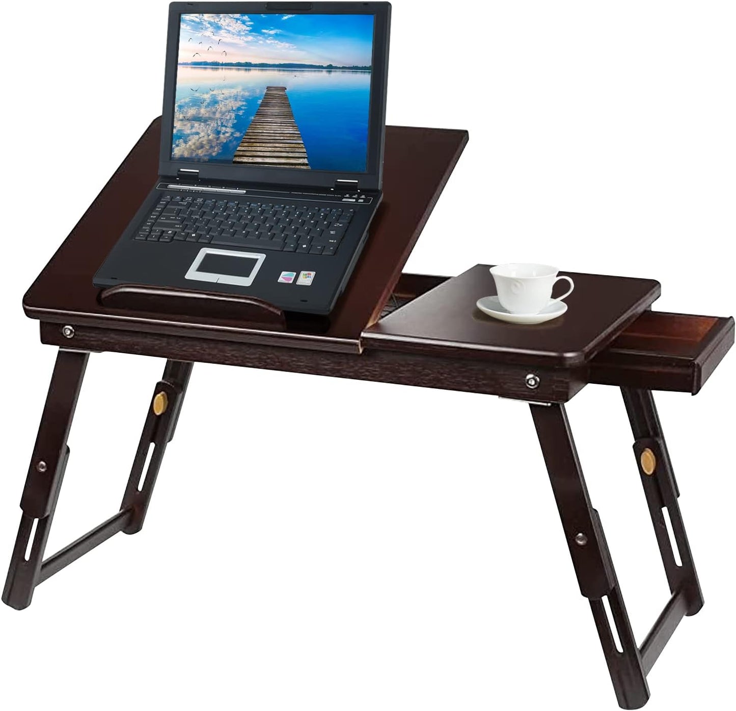 Adjustable Laptop Desk with Drawer - dreamlify