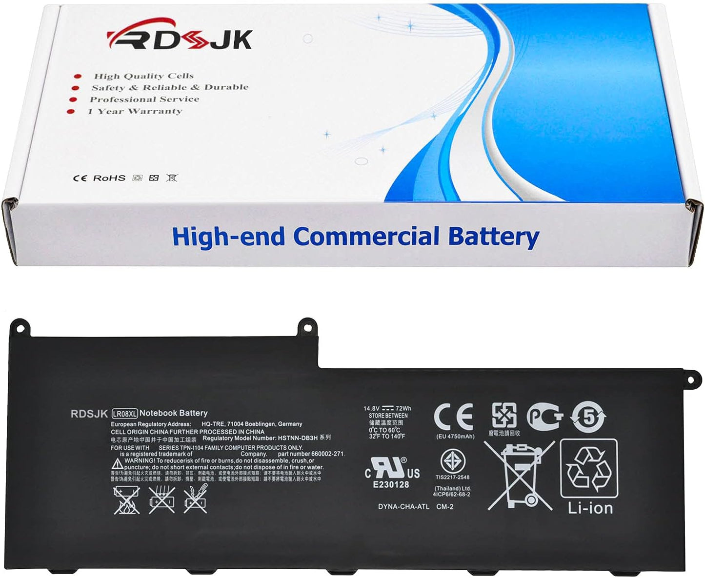 LR08XL 14.8V 72Wh Battery for HP Envy 15 Series Laptops