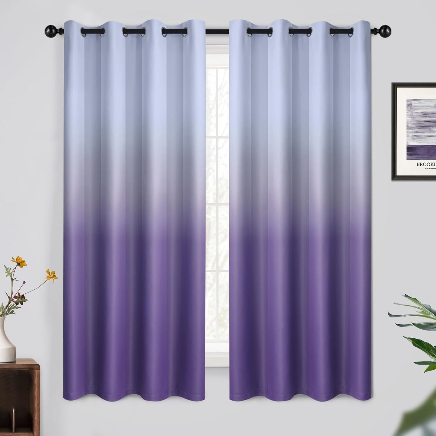 Yakamok 63 Inch Ombre Curtains for Stylish Room Decor