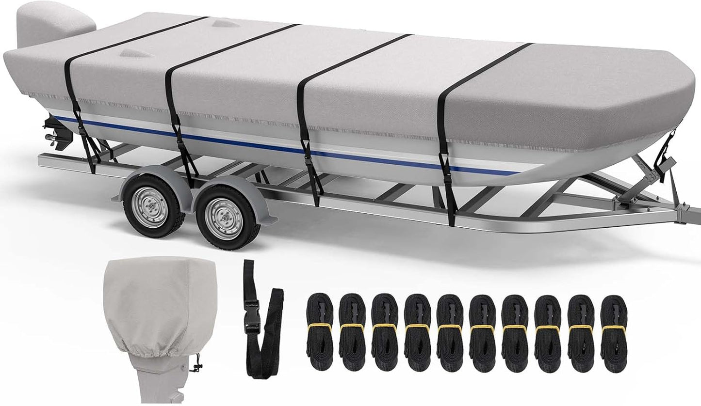 RVMasking Jon Boat Cover - Heavy Duty Waterproof Protection