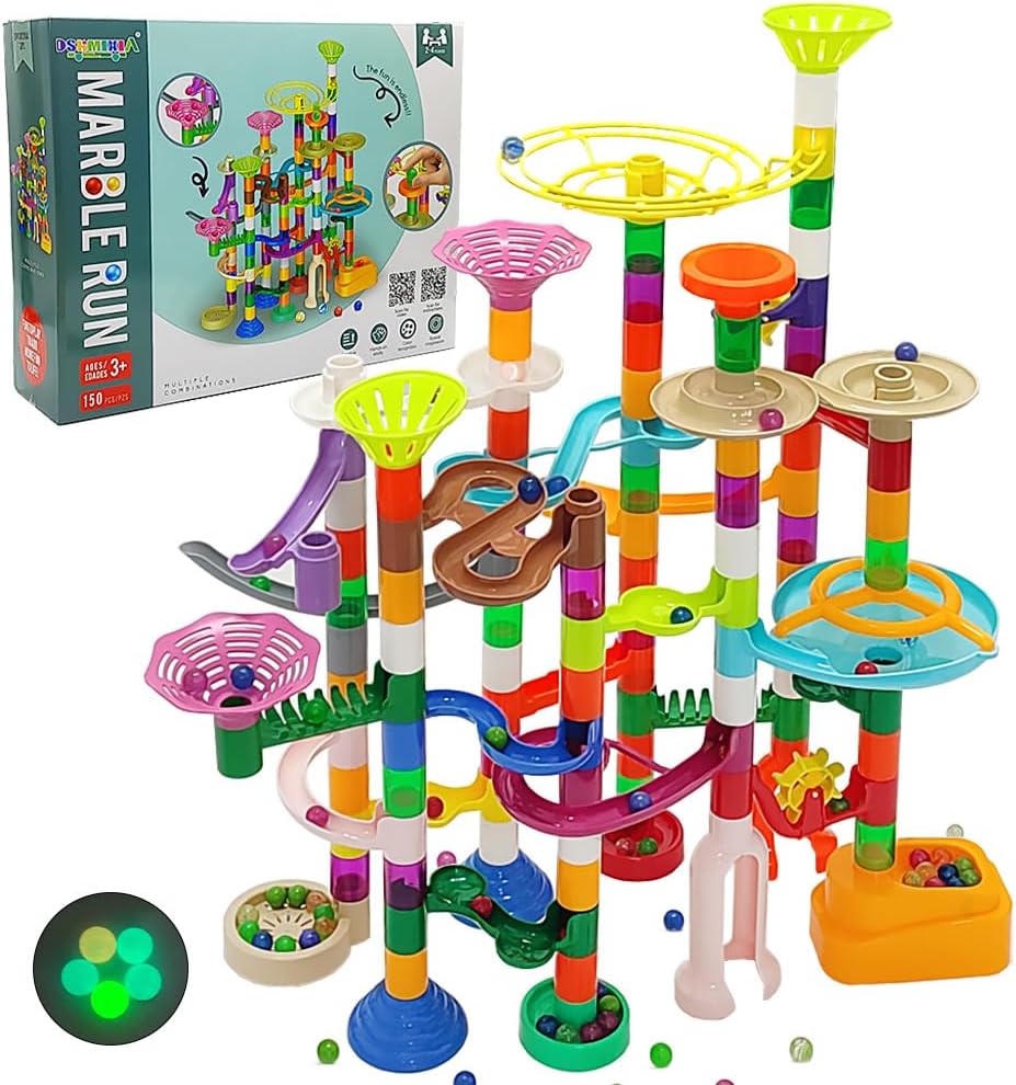 Marble Run for Kids Ages 3-4 5-8 - 150pcs Building Toys