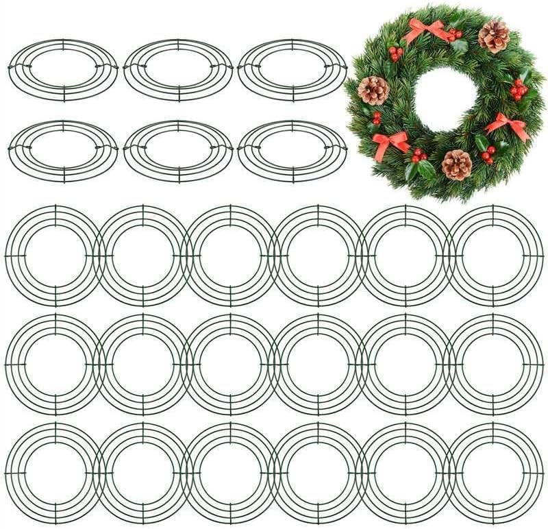 10 Inch Wire Wreath Frame for Holiday Decorations and Crafts