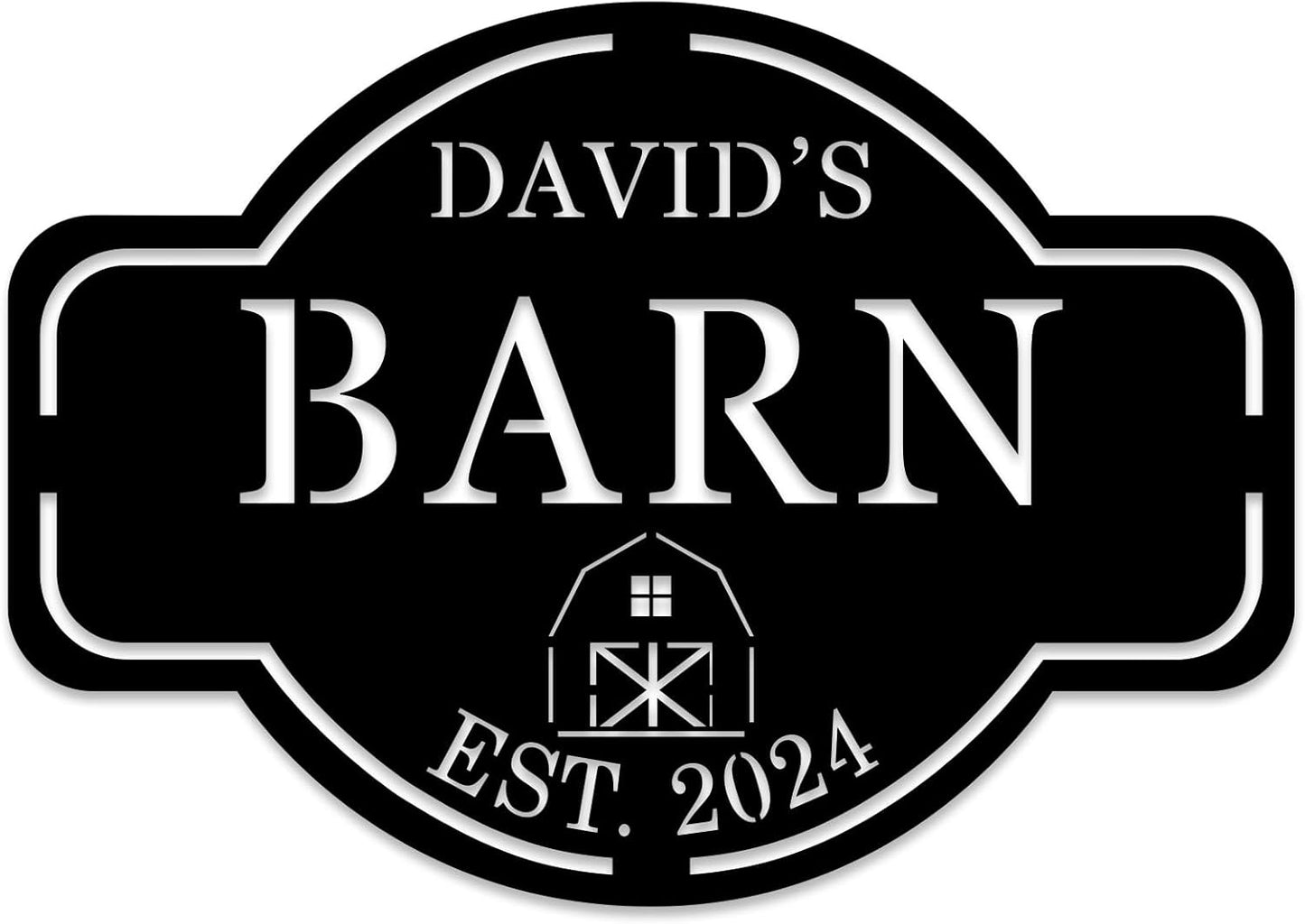 Custom Metal Barn Sign for Personalized Farm Name Display