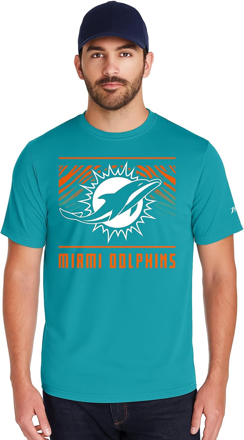 Zubaz NFL Men's Short Sleeve Team Graphic T-Shirt for Fans