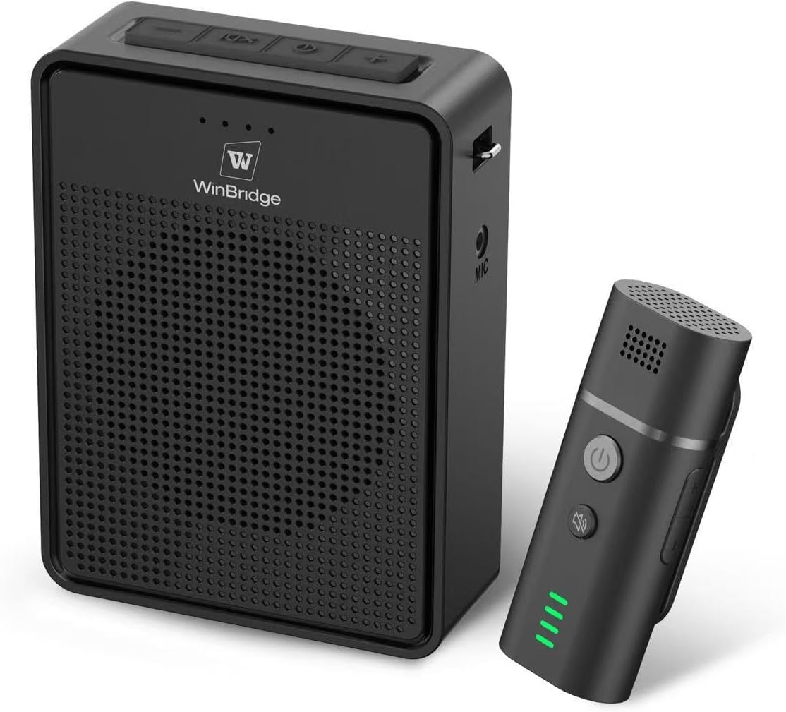 Wireless Voice Amplifier with Bluetooth Lavalier Microphone