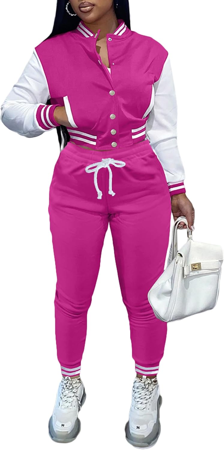 Stylish Fooullaide Women's Varsity Jacket Tracksuit Set