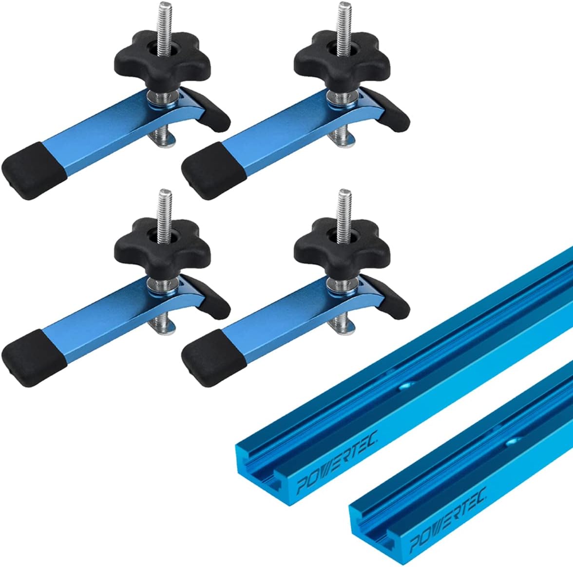 POWERTEC 24 Inch Universal T Track with Hold Down Clamps Review