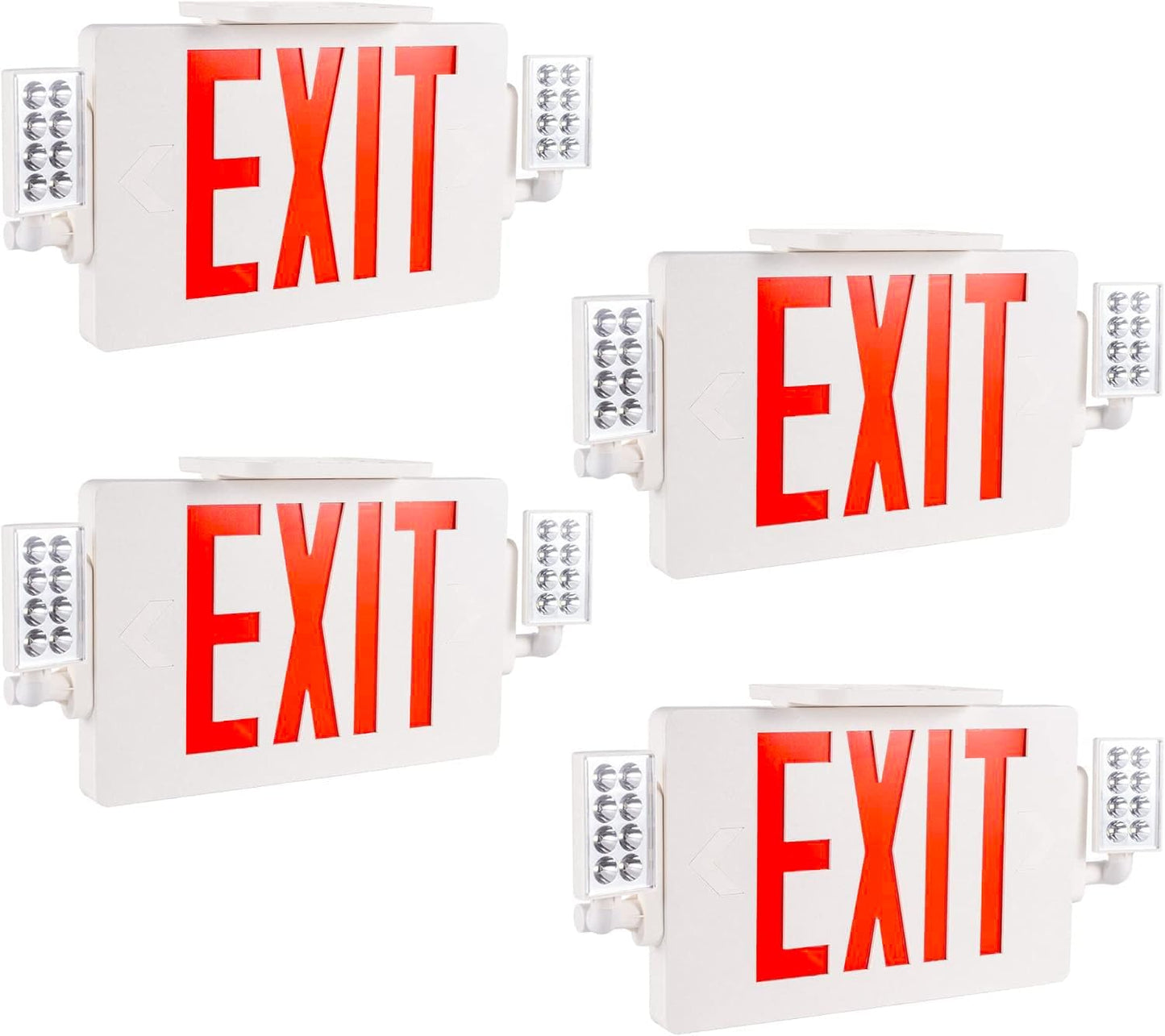 Gruenlich LED Combo Exit Sign with Emergency Light and Battery