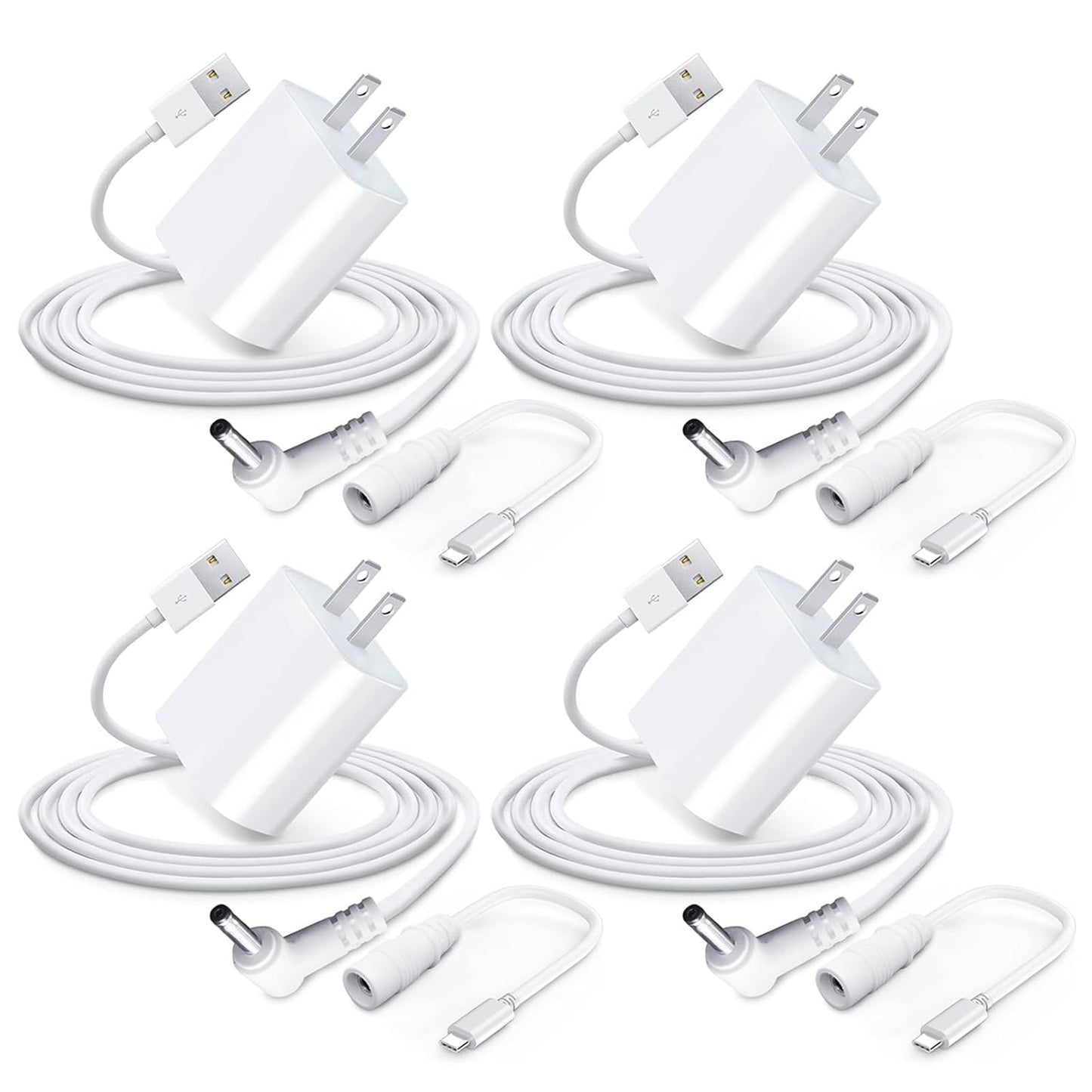 4 Pack Power Adapter Charger for Ring Stick Up Cam and Spotlight