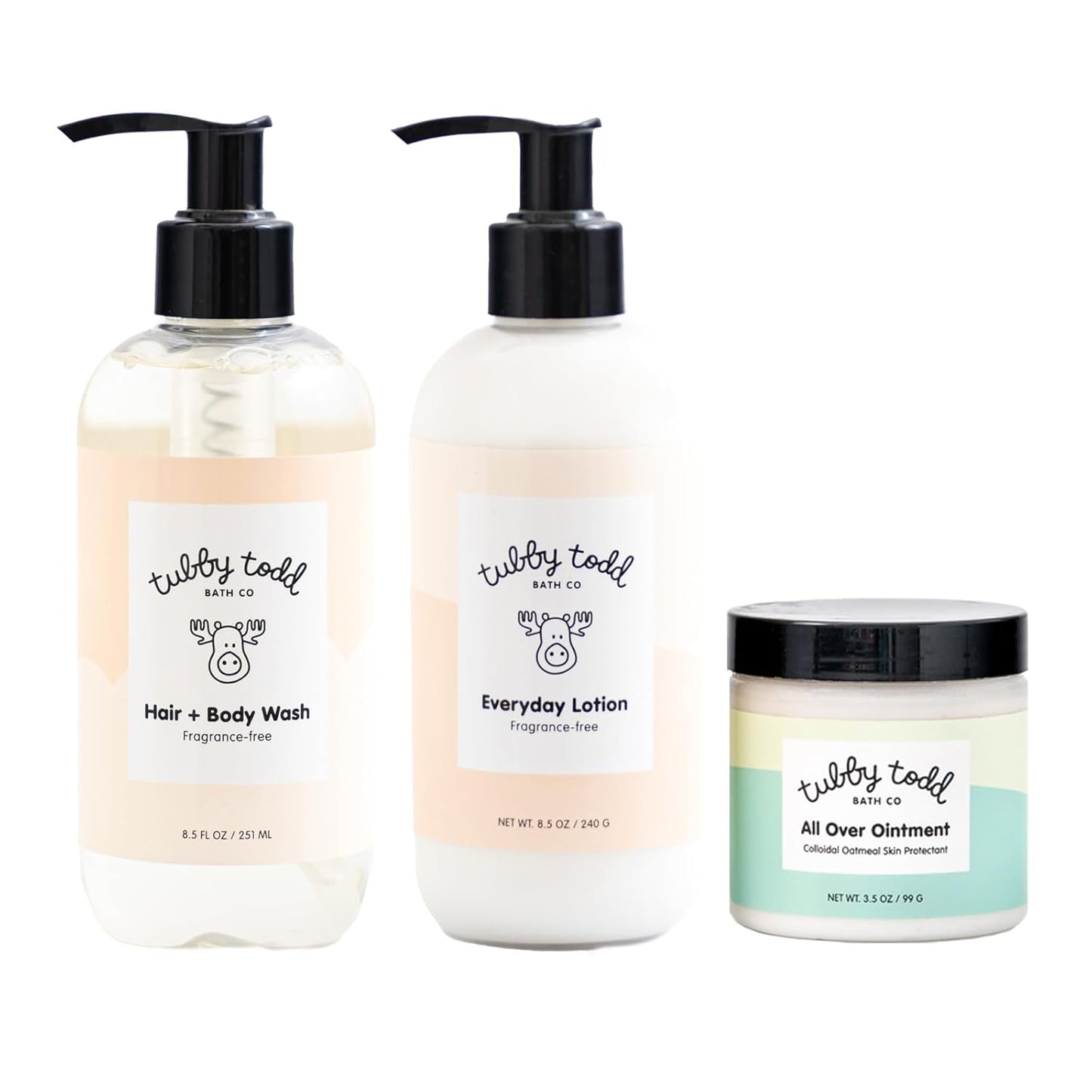 Tubby Todd 3-Step Baby Bath & Skincare Routine for Sensitive Skin