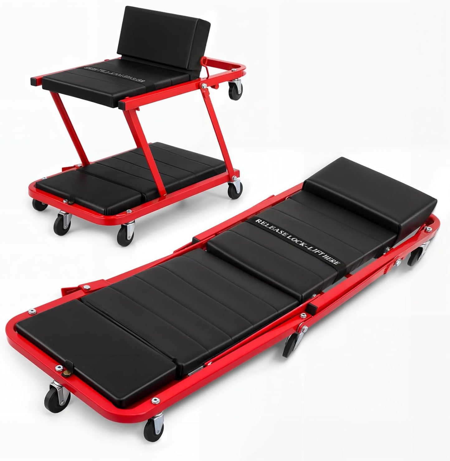 Magshion 48 Inch Folding Creeper and Rolling Seat for Garage