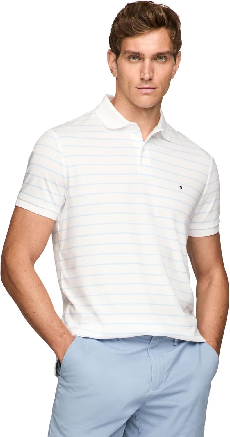 Tommy Hilfiger Mens Liquid Cotton Short Sleeve Polo Shirts