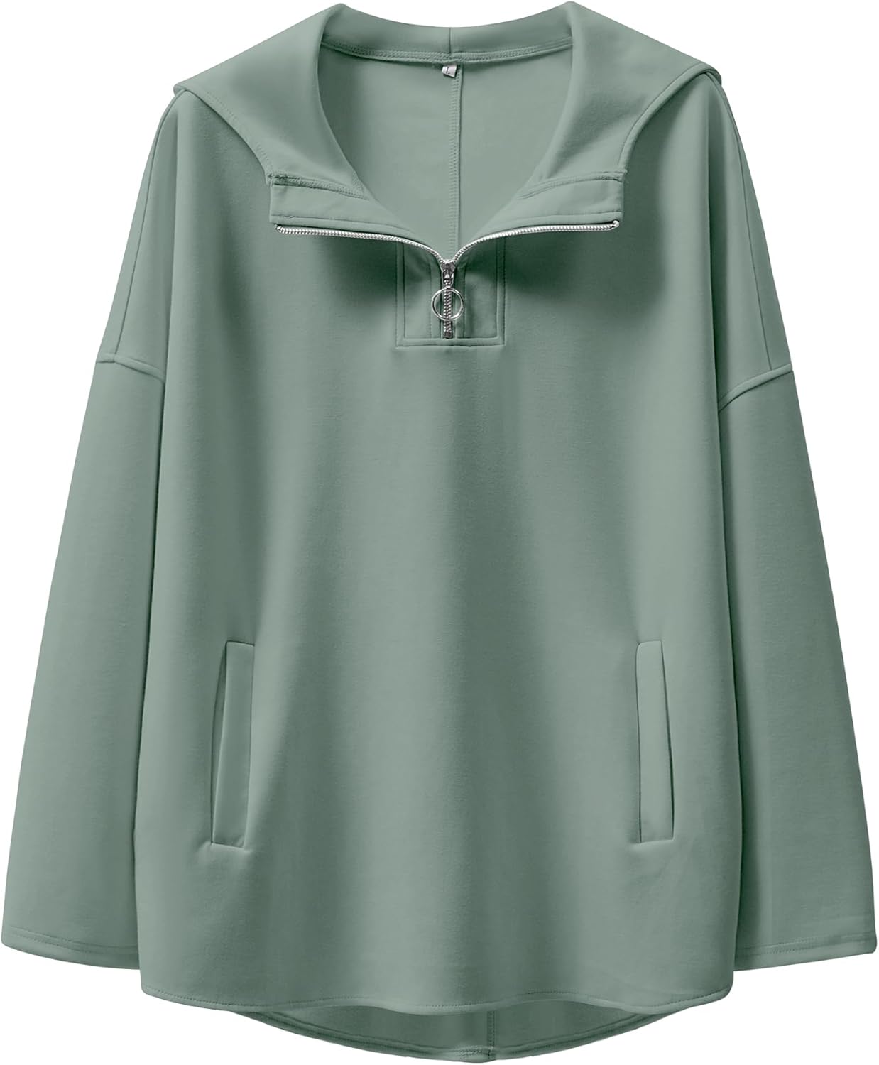 Oversized Hoodie Quarter Zip Sweatshirts for Trendy Teens