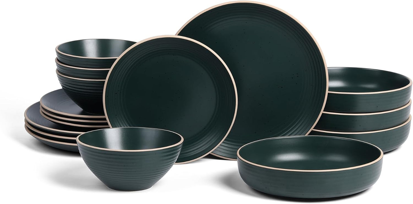 Stone Lain Lauren Modern Stoneware Dinnerware Set for 4