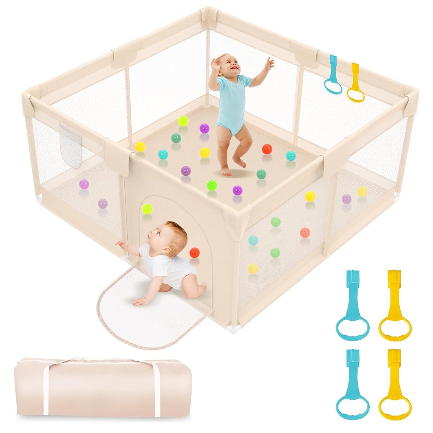 Extra-Large Playpen for Babies and Toddlers - Safe and Portable