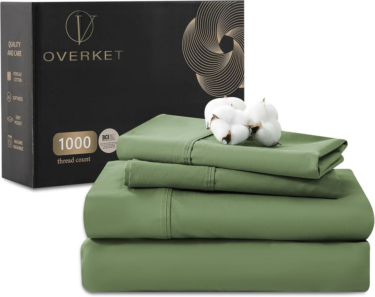 100% Egyptian Cotton Sheets King Size Soft Breathable Luxury