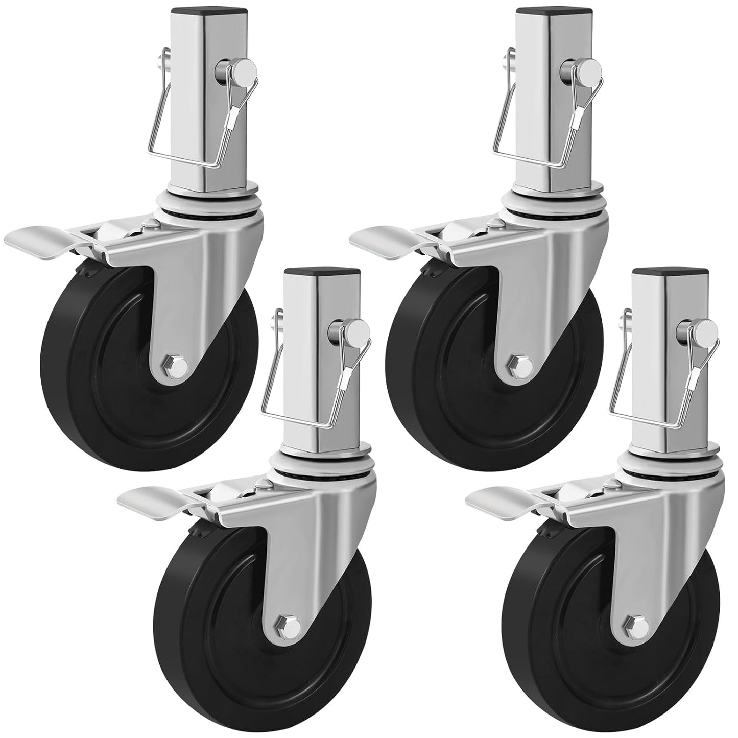 5 inches Scaffolding Wheels Set of 4 with Dual Locking Brakes