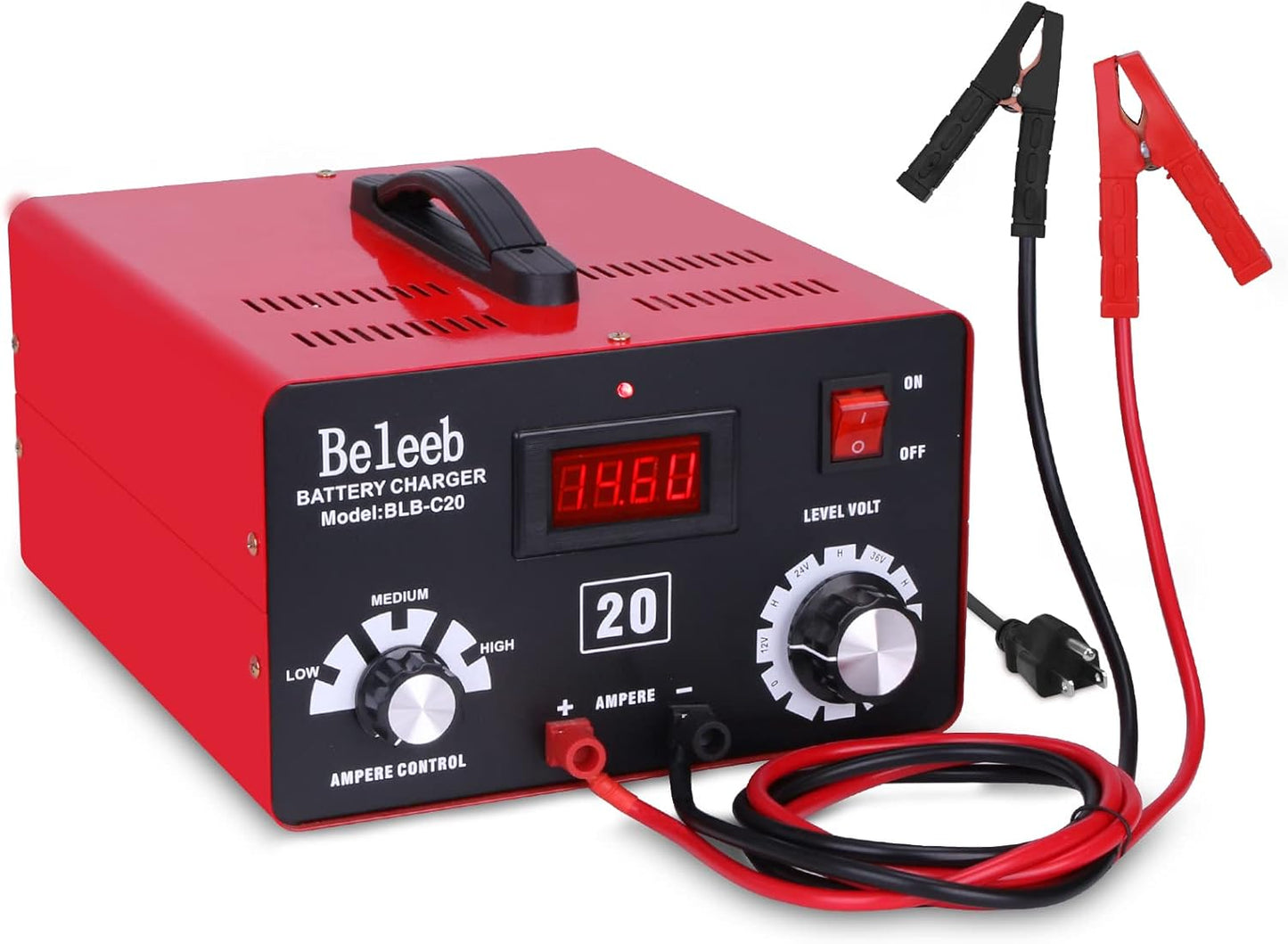 C20 Adjustable Battery Charger for 12V 24V 36V 48V Batteries