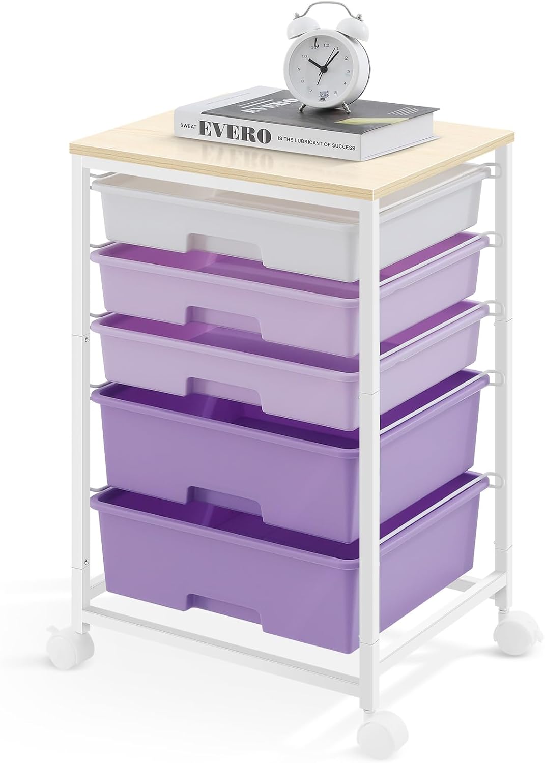 Utility Cart with 5 Drawers for Versatile Storage Solutions