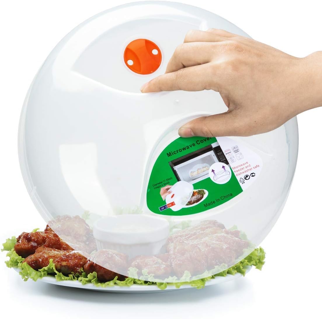 11.5 Inch BPA Free Microwave Plate Cover - Clear
