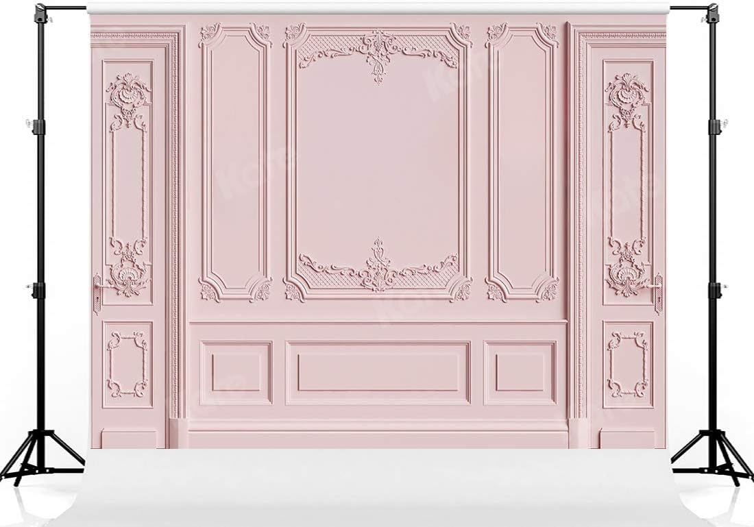 Light Pink Empty Room Photo Backdrop for Wedding Photography