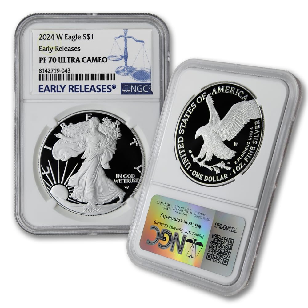 2024 W 1 oz American Silver Eagle Proof Coin PF-70 Ultra Cameo