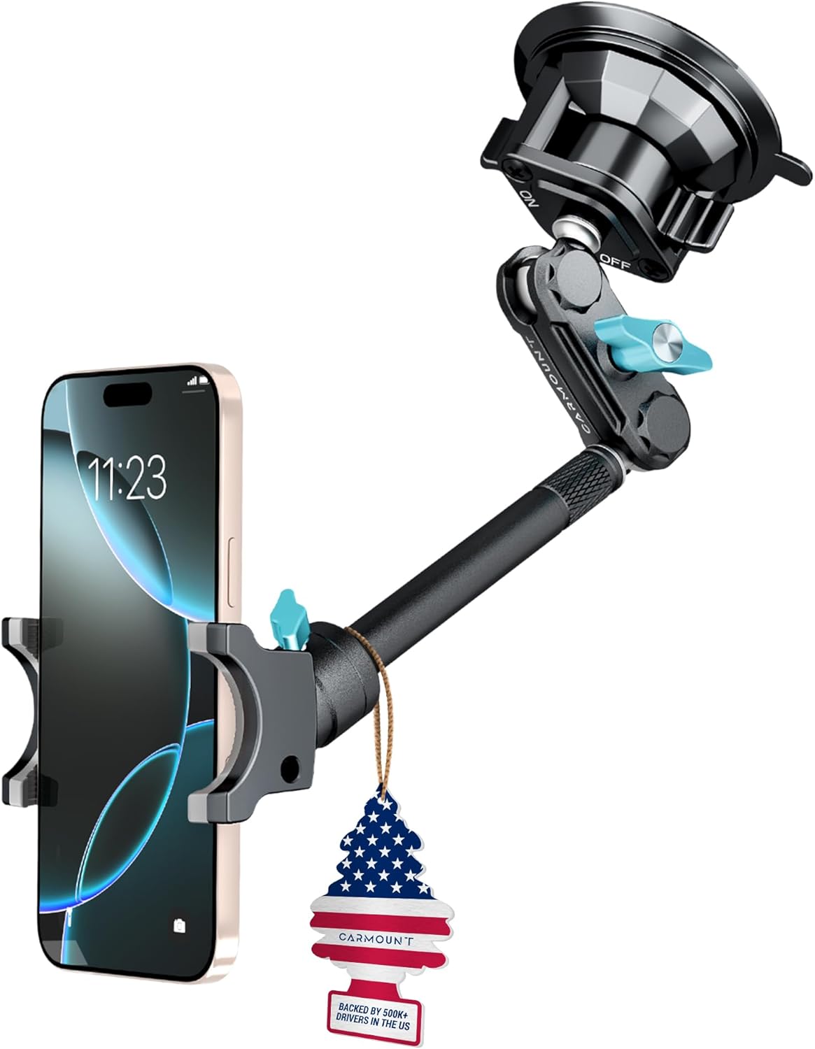 CARMOUNT TitanX100 Long Truck Phone Mount for All Devices