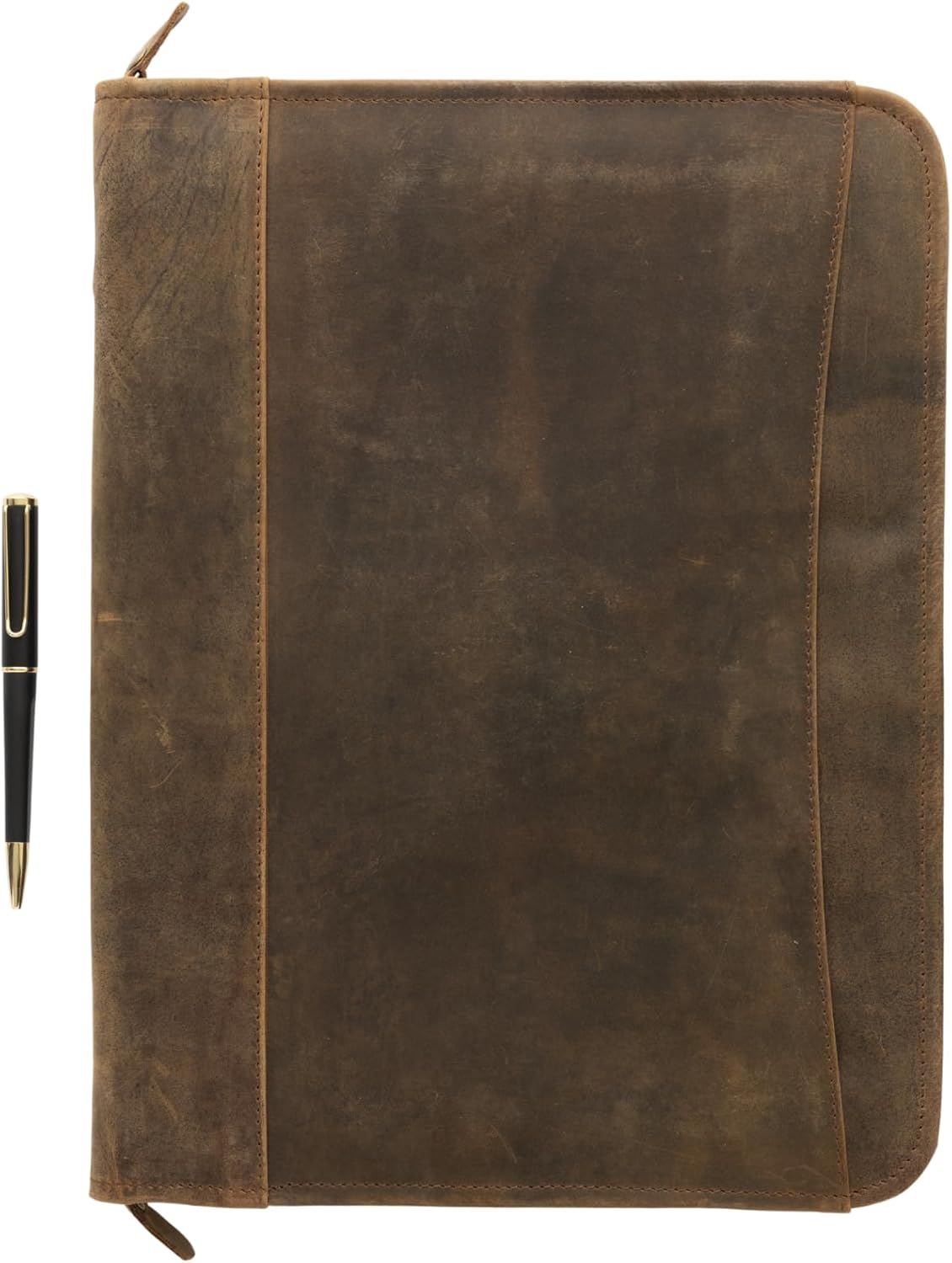 Leather Padfolio with Zipper for Business Professionals and Students