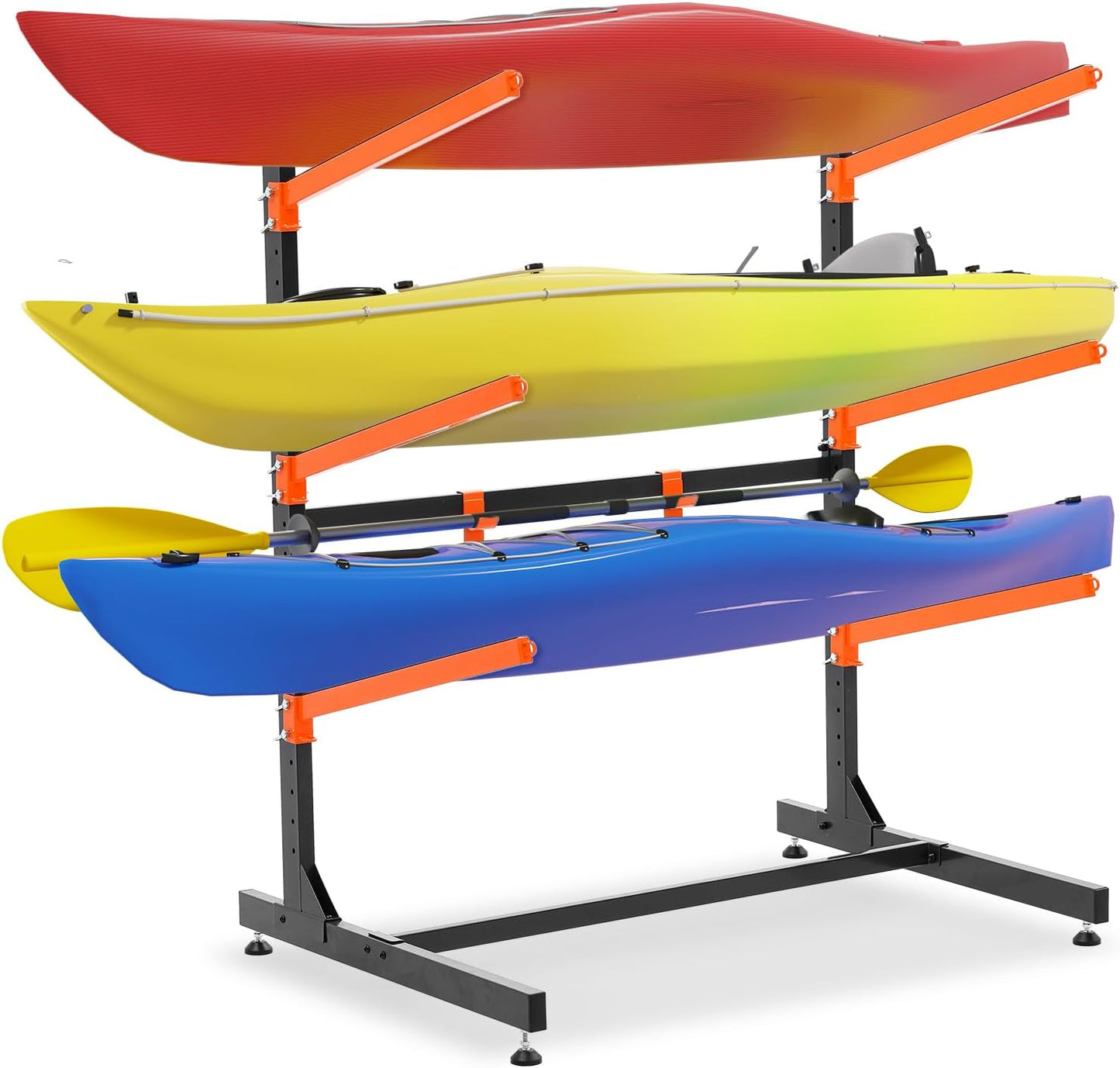 Heavy Duty Adjustable Kayak Storage Rack for Indoor Outdoor Use