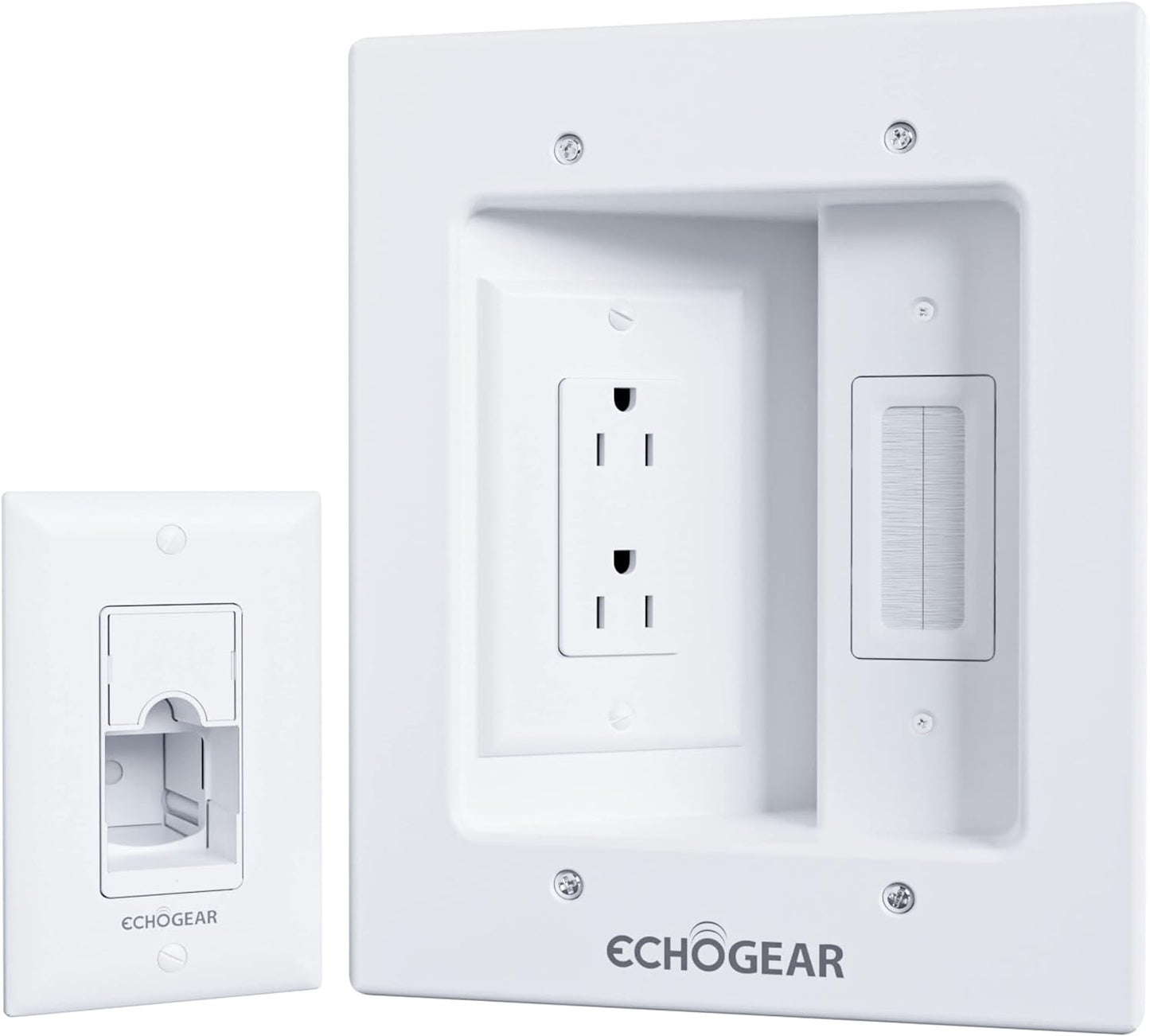 Hide TV Cords Effortlessly with ECHOGEAR Dual Outlet Cable Management