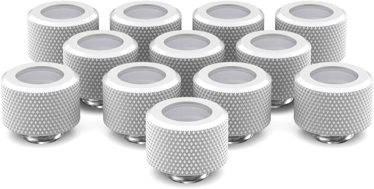 PrimoChill 14mm OD Rigid SX Fitting - 12 Pack in Sky White